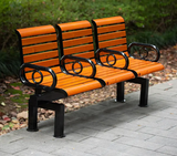 Popular Long Anticorrosive Wood Bench Outside Commercial Furniture Park Outdoor Patio