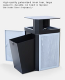 Outdoor trash can for public area 35-40Gal metal trash bin