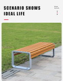 Durable Rain-proof Sun-Proof Aluminum Plastic Wood Patio Furniture Outdoor Park Bench Seat Street Bench