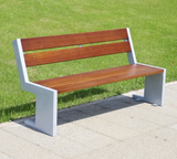 Heavy Duty Metal Urban Outdoor Seating Benches Knock-down Solid Wood Park Waiting Street Patio Benches