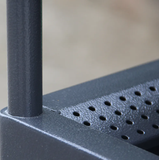 Street Black Trash Can Ashtray Stand Bin Top Metal Dustbins Outdoor Gardens Waste Bin