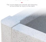 Rectangle Shape Flower Pots Glowing Garden Pots Large White Steel Planters for Outdoor Plant