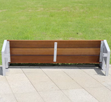 Heavy Duty Metal Urban Outdoor Seating Benches Knock-down Solid Wood Park Waiting Street Patio Benches