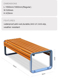 Durable Rain-proof Sun-Proof Aluminum Plastic Wood Patio Furniture Outdoor Park Bench Seat Street Bench