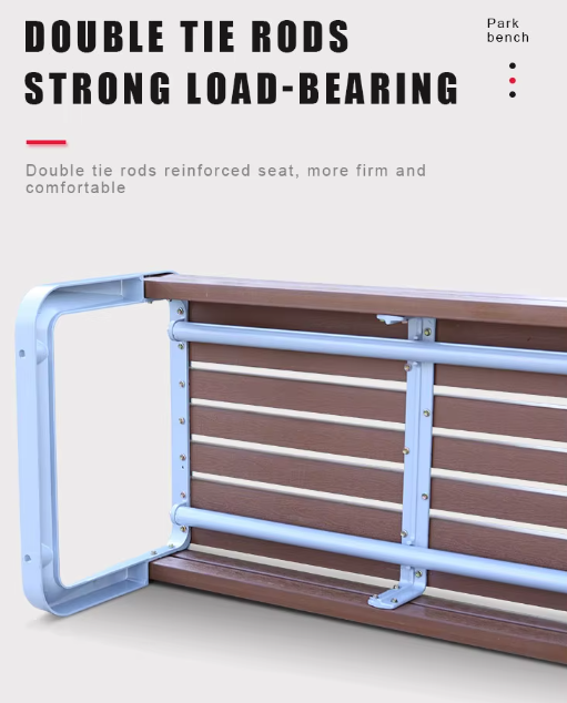 Durable Rain-proof Sun-Proof Aluminum Plastic Wood Patio Furniture Outdoor Park Bench Seat Street Bench