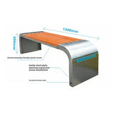 Stainless Steel Outdoor Park Bench