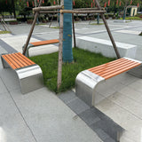 Stainless Steel Outdoor Park Bench