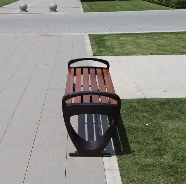 Outdoor  hard wood park bench