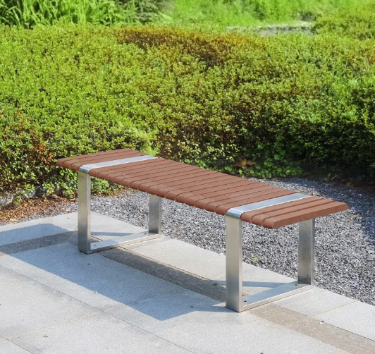 Outdoor park bench