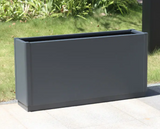 Rectangle Shape Flower Pots Glowing Garden Pots Large White Steel Planters for Outdoor Plant