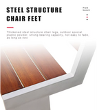 Heavy Duty Metal Urban Outdoor Seating Benches Knock-down Solid Wood Park Waiting Street Patio Benches