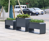 Rectangular Rusted Garden Flower Pot for Outdoor Planting for Coffee Shops Hotels and Shopping Malls