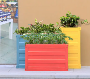 Colorful Indoor Steel Galvanized Planter Outdoor Outside Metal Garden Decorative Flower Pots for Sale