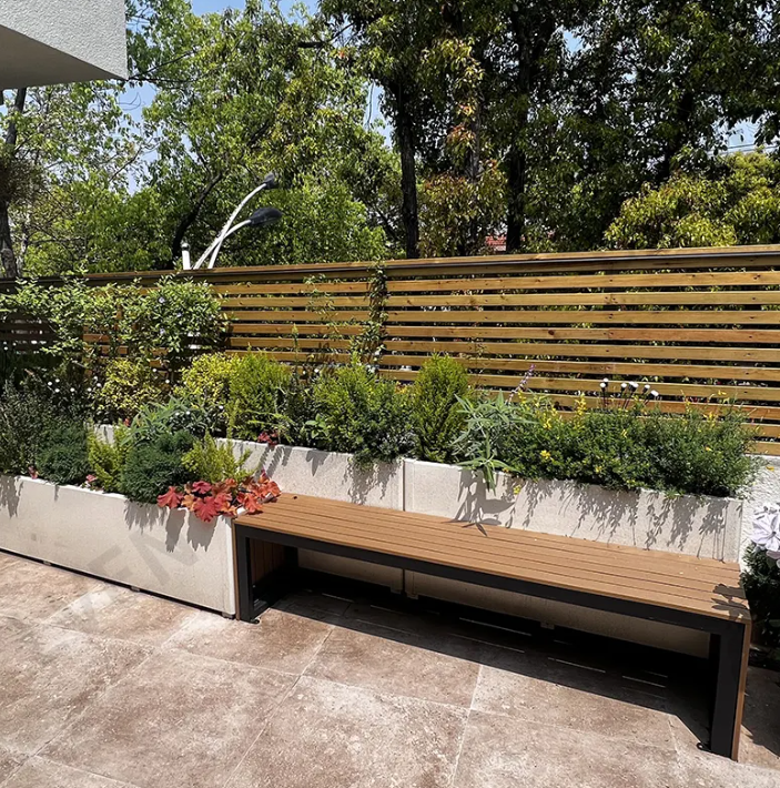 Flower Planters with Comfortable Bench for Outdoor and Indoor Use Stylish Patio Furniture