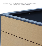 Large! Aluminium Big Flower Pot Plastic Wood Garden Planters Large Metal Planter for Trees