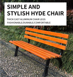 Park Chairs Outdoor Benches Anti-corrosive Plastic Wood Bench Bench Iron Long Patio Garden Chairs Row Chair Seats