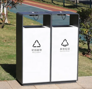 Outdoor waste trash can metal litter bins for Outdoor Use