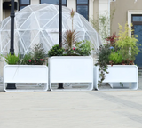 Rectangular Rusted Garden Flower Pot for Outdoor Planting for Coffee Shops Hotels and Shopping Malls