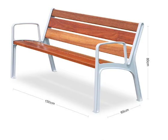 Outdoor park bench