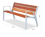 Outdoor park bench