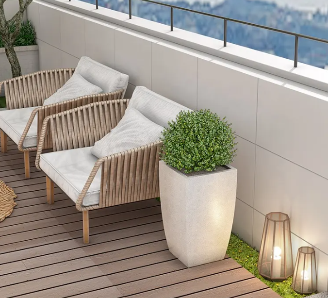 Outdoor Metal Planters Office Flower Box Garden Flower Pot Decorative Park Planters for Street