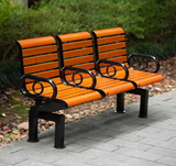 Popular Long Anticorrosive Wood Bench Outside Commercial Furniture Park Outdoor Patio