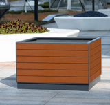 Large! Aluminium Big Flower Pot Plastic Wood Garden Planters Large Metal Planter for Trees