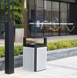Outdoor trash can for public area 35-40Gal metal trash bin