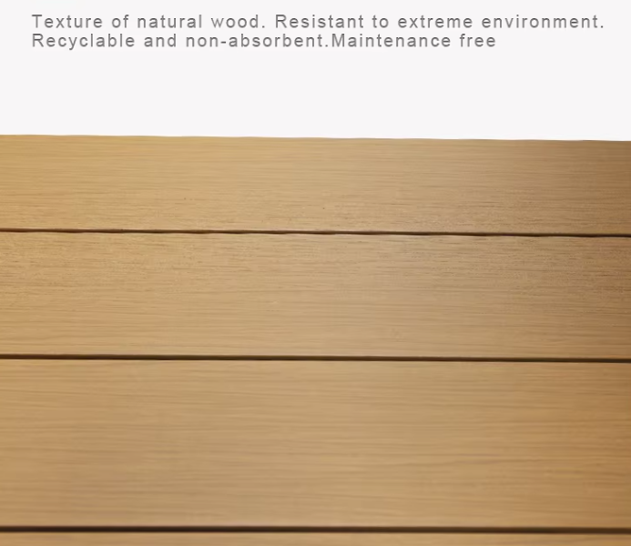 Outdoor Picnic Table Aluminum Table Set Plastic Wood Garden Table for Event Resort Hotel Club