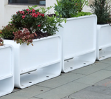 Rectangular Rusted Garden Flower Pot for Outdoor Planting for Coffee Shops Hotels and Shopping Malls