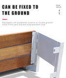 Heavy Duty Metal Urban Outdoor Seating Benches Knock-down Solid Wood Park Waiting Street Patio Benches