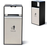metal outdoor trash bin