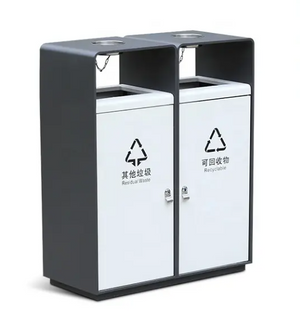 Outdoor waste trash can metal litter bins for Outdoor Use