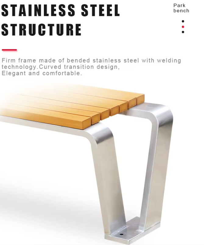 Wholesale Outdoor Park Bench Street Rest Long Benches Community Wooden Seating Bench for Public Use