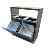 Outdoor stainless steel trashcans