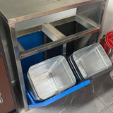 Outdoor stainless steel trashcans