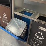 Outdoor stainless steel trashcans