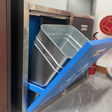 Outdoor stainless steel trashcans