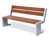Heavy Duty Metal Urban Outdoor Seating Benches Knock-down Solid Wood Park Waiting Street Patio Benches