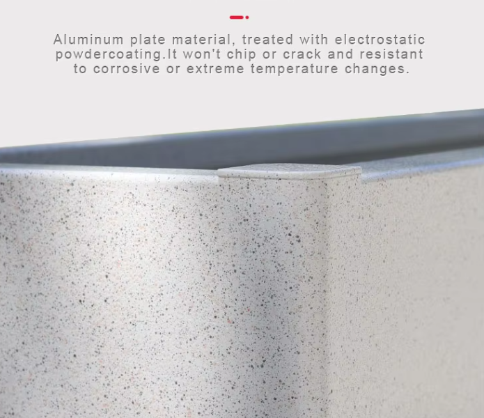 Rectangle Shape Flower Pots Glowing Garden Pots Large White Steel Planters for Outdoor Plant