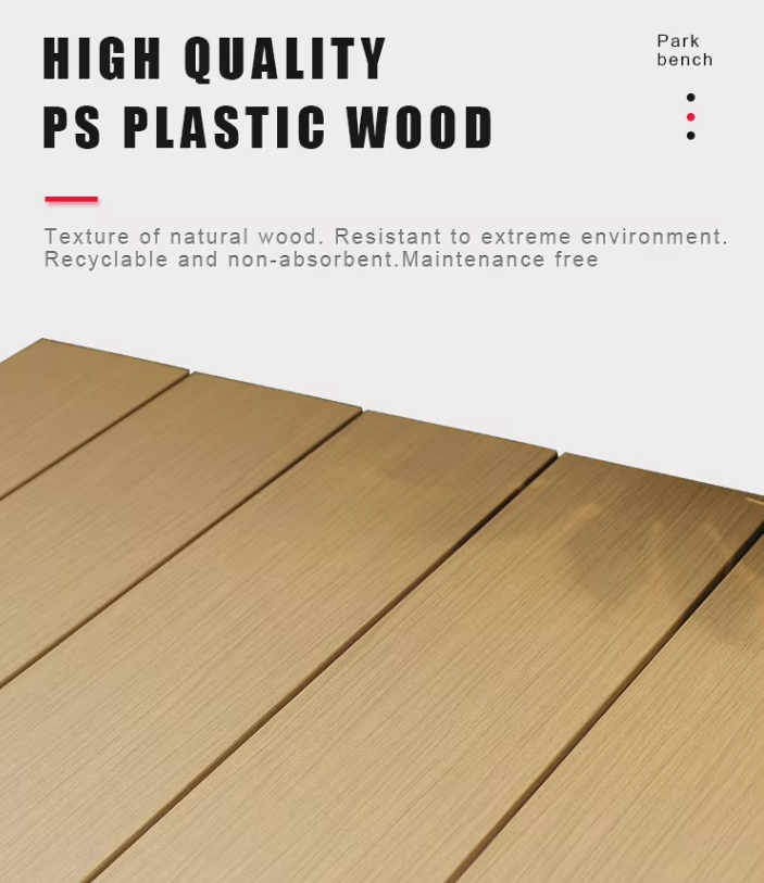 Picnic Tables Outdoor PS Wood Aluminium for Restaurant Outdoor Folding Tables and Chairs Outside Patio Table Set for Event