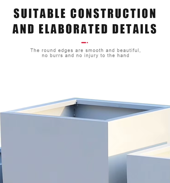 Outdoor Metal Planters Office Flower Box Garden Flower Pot Decorative Park Planters for Street