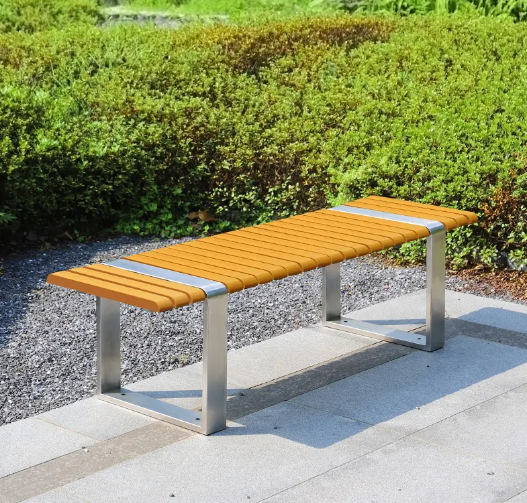 Outdoor park bench