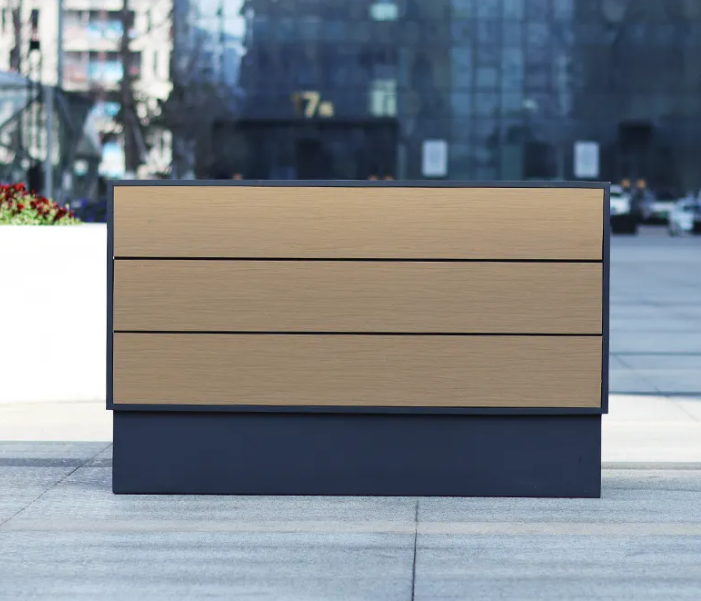 Large! Aluminium Big Flower Pot Plastic Wood Garden Planters Large Metal Planter for Trees