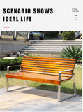 Outdoor Park Bench Wooden Seating Chair