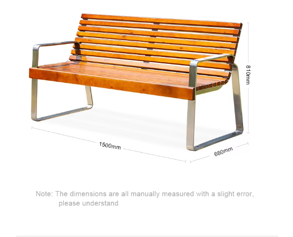 Outdoor Park Bench Wooden Seating Chair