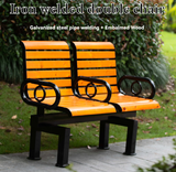 Popular Long Anticorrosive Wood Bench Outside Commercial Furniture Park Outdoor Patio