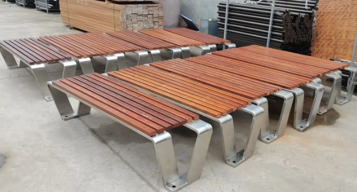 Wholesale Outdoor Park Bench Street Rest Long Benches Community Wooden Seating Bench for Public Use