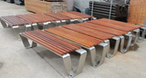 Wholesale Outdoor Park Bench Street Rest Long Benches Community Wooden Seating Bench for Public Use