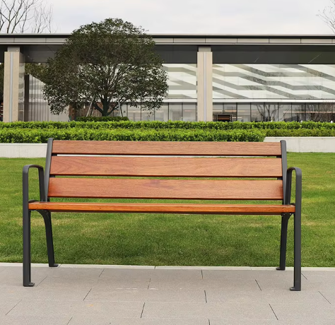 Outdoor park bench